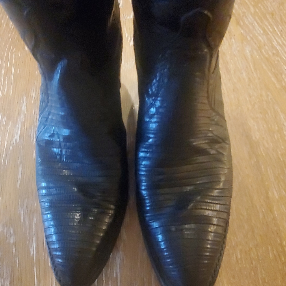 Dan Post Ladies Black Cowgirl Boots 7.5 M - Picture 5 of 5